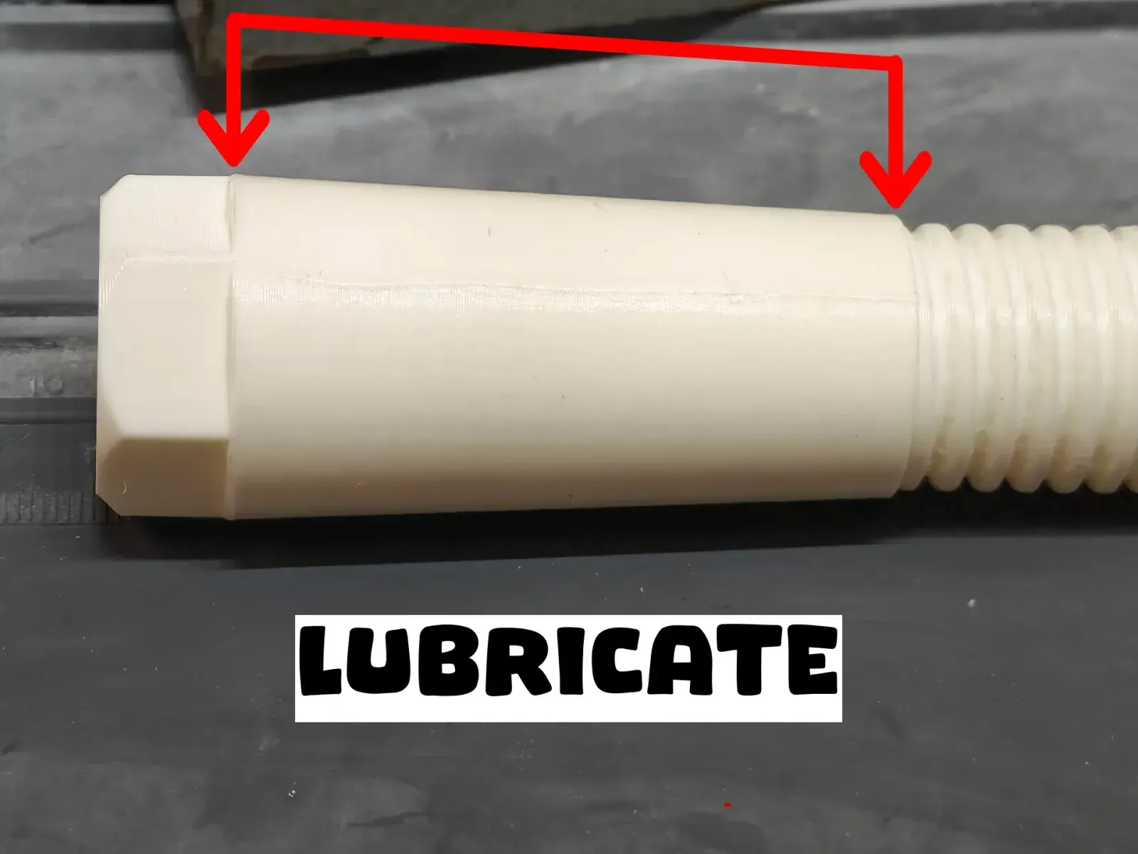 Lubricate the interfacing part of the Barrel Shaft Main