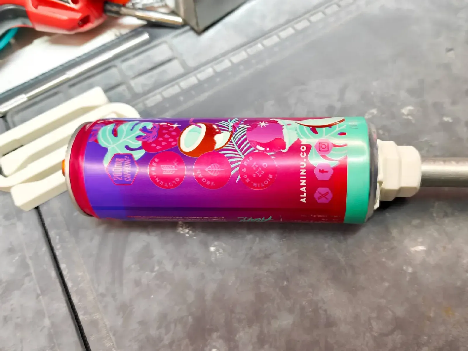 Slide the can on