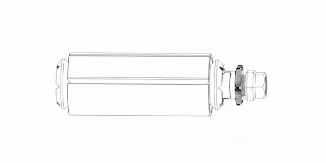 The assembly coming apart, as a drawing
