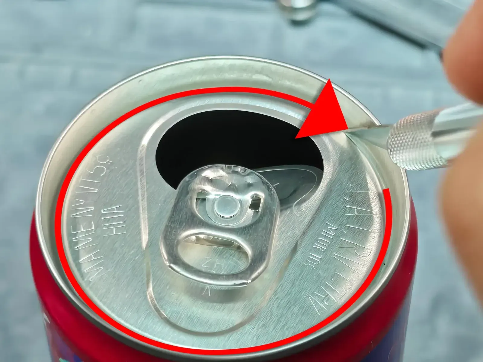 Tracing the inside groove of the lid with a hobby knife